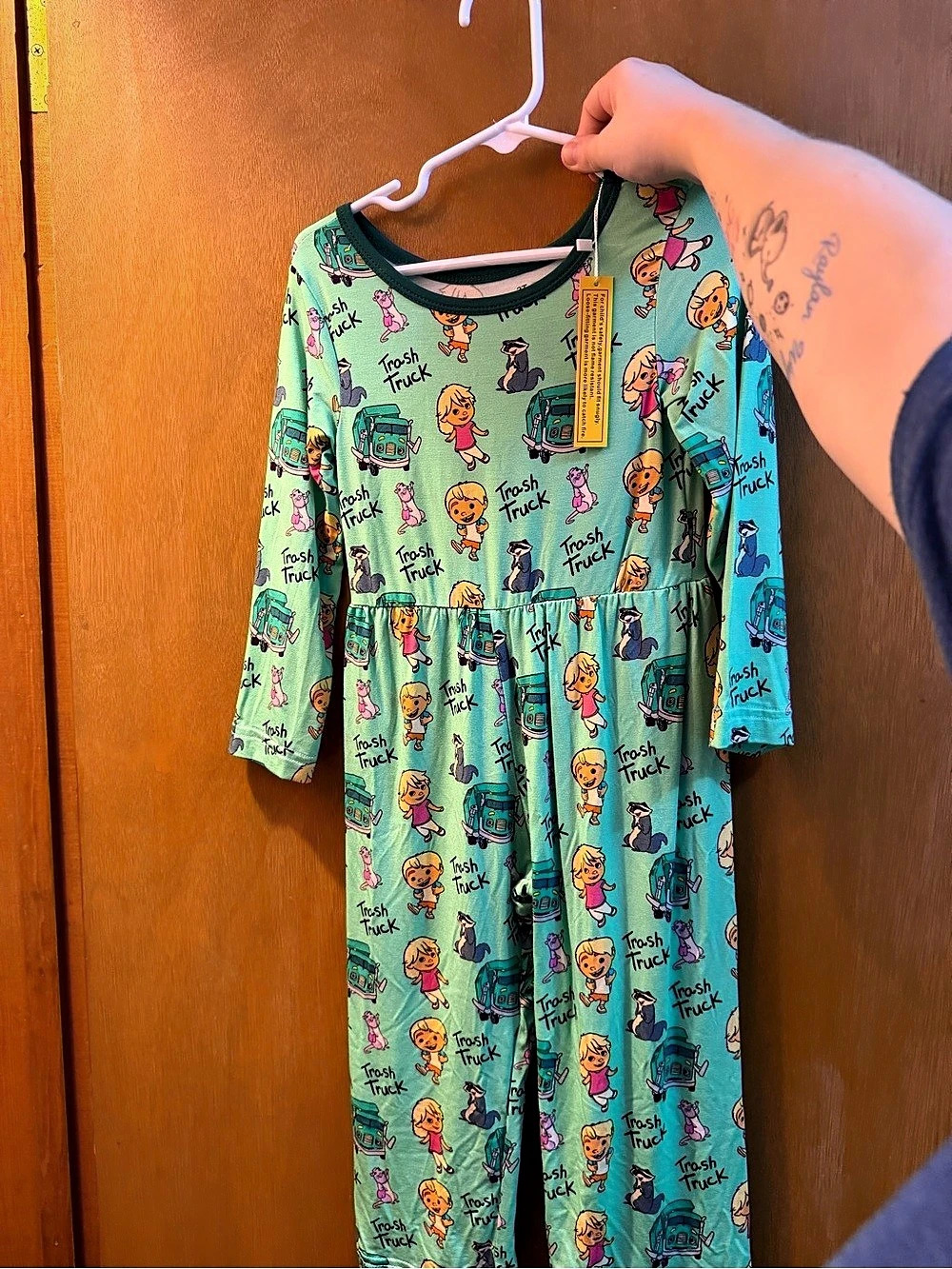 Trash Truck Long Sleeve Romper